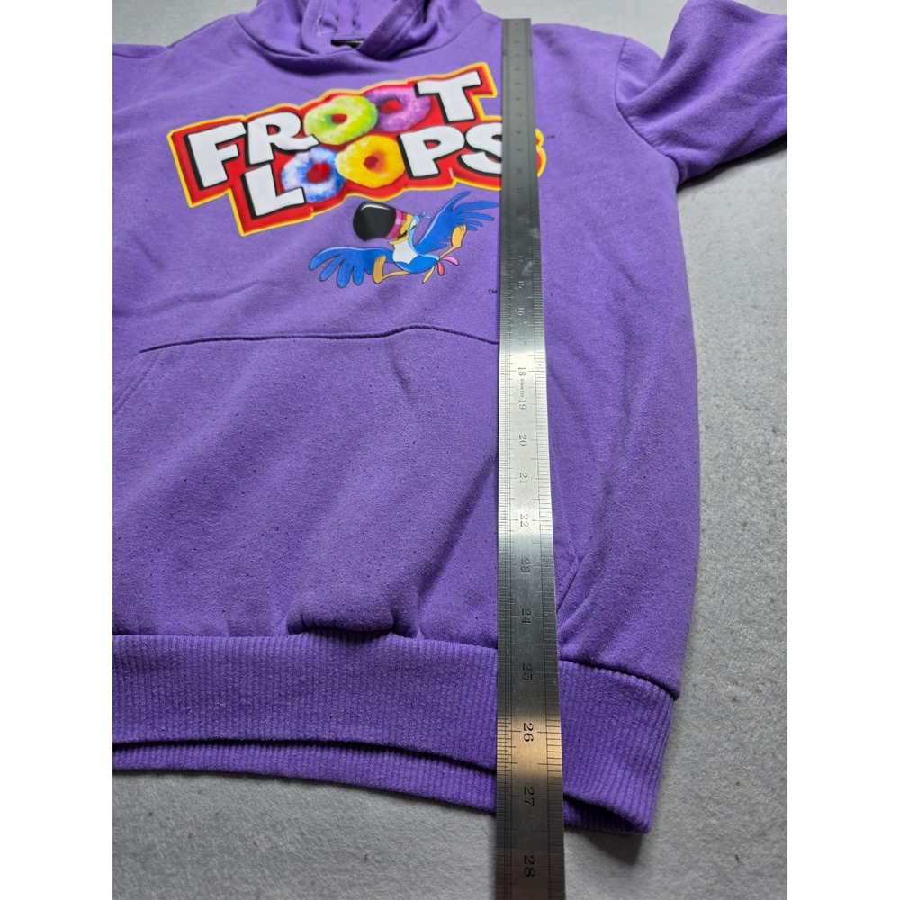 Kellogg's Hoodie Unisex M Purple Froot Loops Toucan Sam Graphic Fleece Lined - Picture 6 of 7